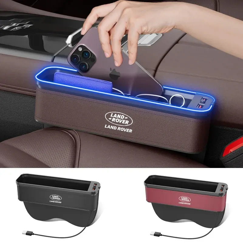 Car USB Charging Multifunction Seat Crevice Storage Box Land Rover Range Rover Sport Defender Discovery Evoque Velar Freelander