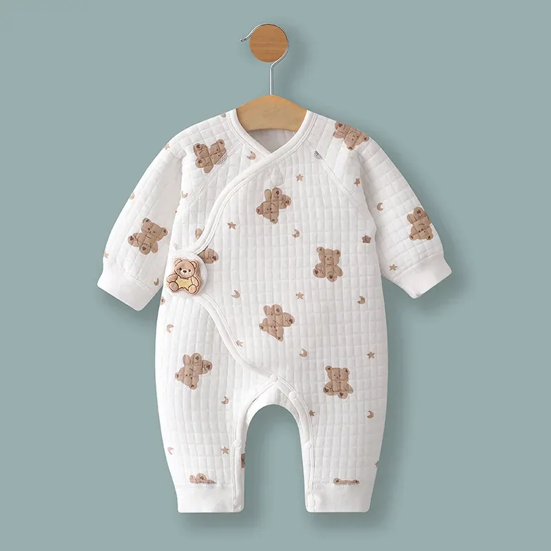 Spring and Autumn 0-6Months Baby Rompers Newborn Girls&amp;Boys 100%Cotton Clothes of Long Seeve Infant Clothing Pajamas Overalls