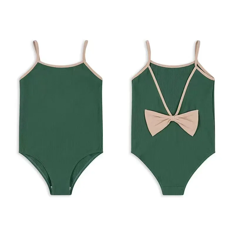 Baby Girl Swimwears Back Bow Two Piece Swimsuit Sunscreen Bikinis Children's Swimsuits Swimwear for Girls Bikini Swimming