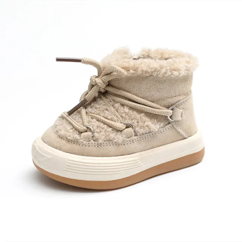 GT-CECD New Autumn/Winter Baby Boots Warm Plush Rubber Sole Toddler Kids Sneakers Infant Shoes Fashion Little Boys Girls Boots