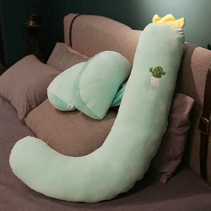 Maternity Side Sleeping Special Pillow J-type Pregnant Women's Waist Support Belly Pillow Cute Fruit Print Long Throw Pillow