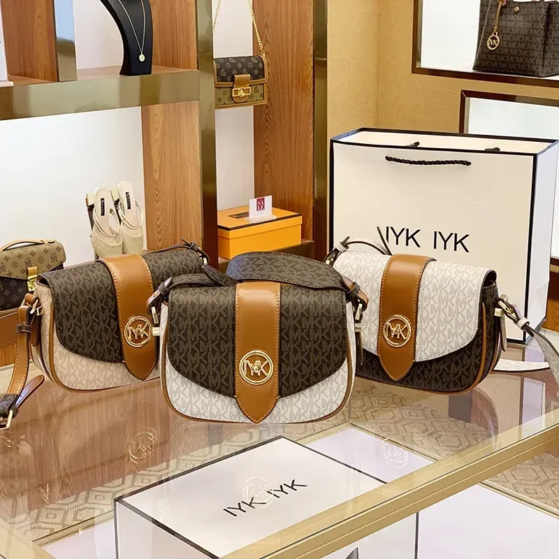Original IVK Saddle Bags Luxury Women Trend Shoulder Tote Bag Designer Crossbody Purses Handbag for Women Travel Christmas Gift