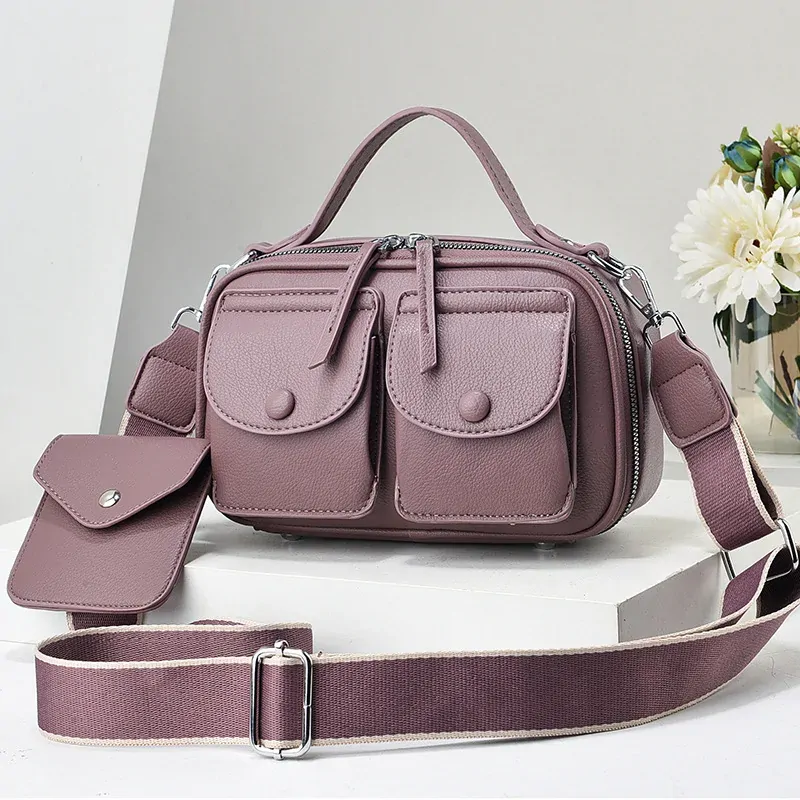 High Quality Women's Handbag New Fashion Versatile Women's Crossbody Bag Commuting Handheld Small Square Bag Boston Bags