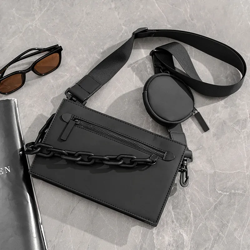 fashion men's small square bag leisure fashion youth messenger bag