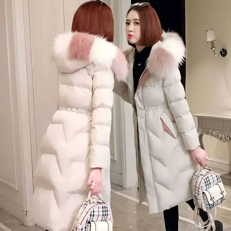 Feather Coats Women's Down Jacket Korean Jacket for Women Thicken Long Cotton Jacket Winter Down Coats Women Puffer Jacket