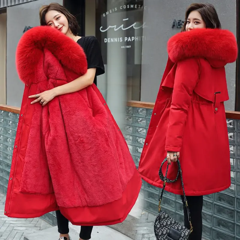Parka Women's Jacket Korean Women's Winter Down Jacket Parka Large Size Feather Coats Warm Cotton Jacket Thick Woman Coat