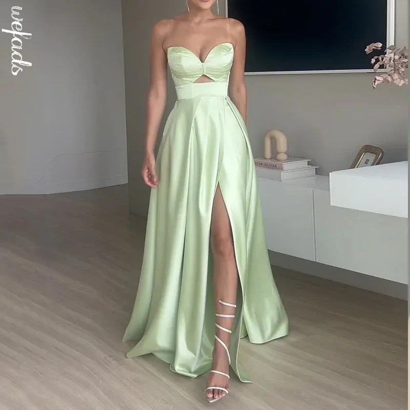 afads Women Maxi Dress Summer Sexy Solid Off Shoulder Sleeveless Cutout Slit Backless Tie Up Slim Nipped Waist Party Dress