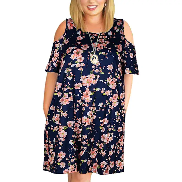 Big size 9XL Dress for Fat MM 2023 Woman Summer dress Loose plus size dresses off the shoulder women clothing 9XL dress vestidos - pink plum, XXXL