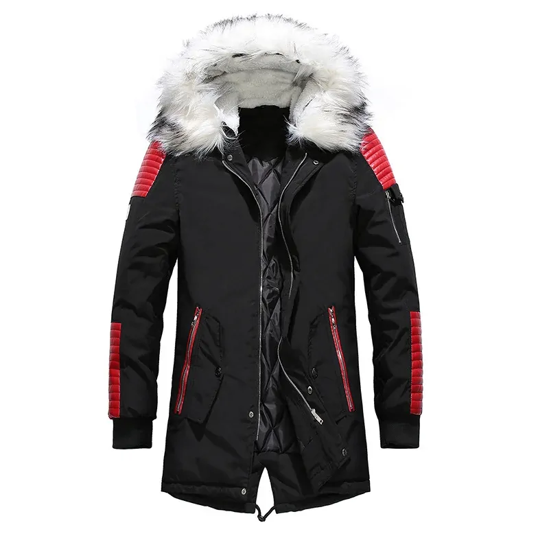 Man Parkas Hooded Winter Windproof Male Thick Warm Coat Plus Size Men Hooded Fashion Mens New Parkas Thicken Jacket Parka 2024