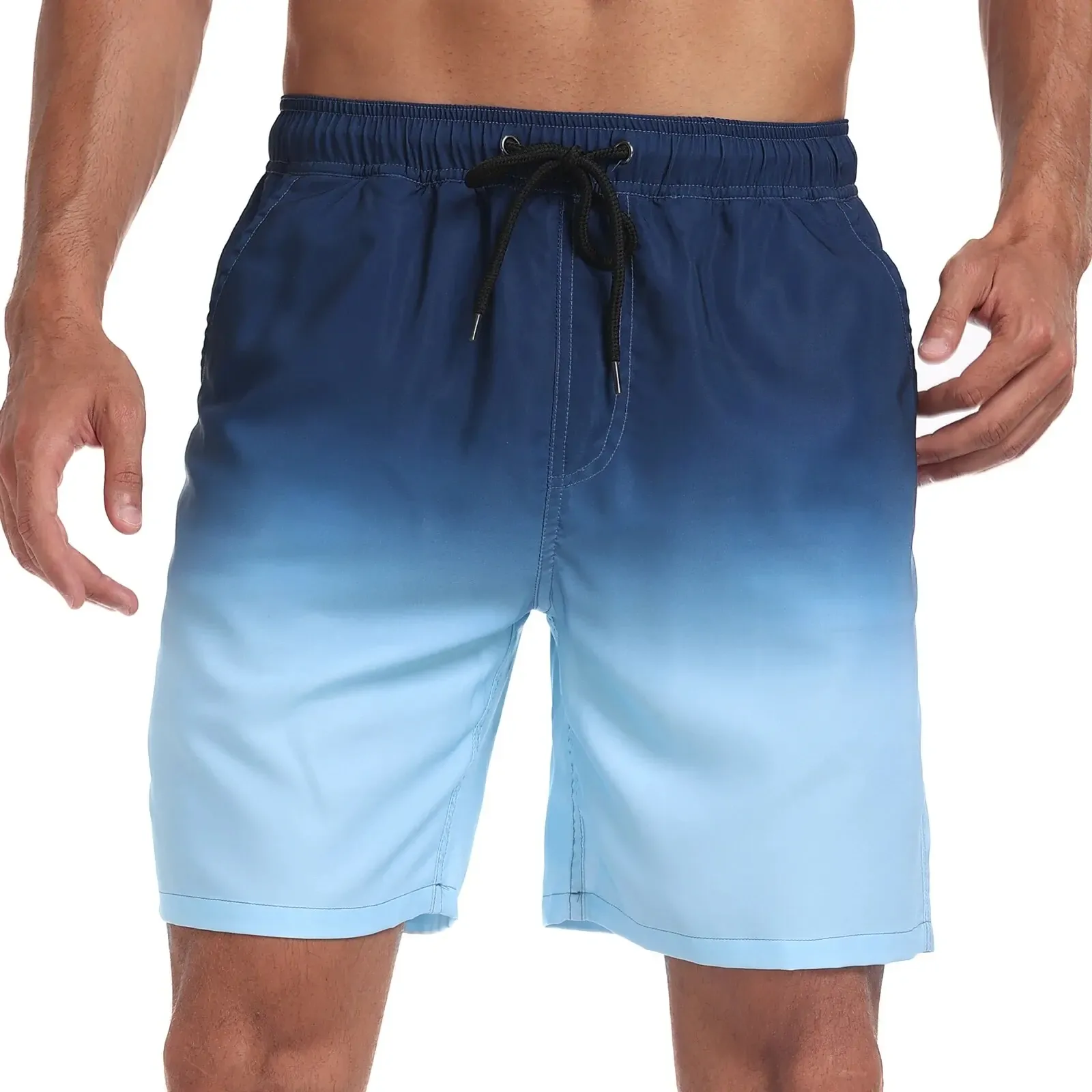 Summer New Men's Shorts Fashion Vacation Beach Pants Men's Plus size Four-Corner Qmilch Lining
