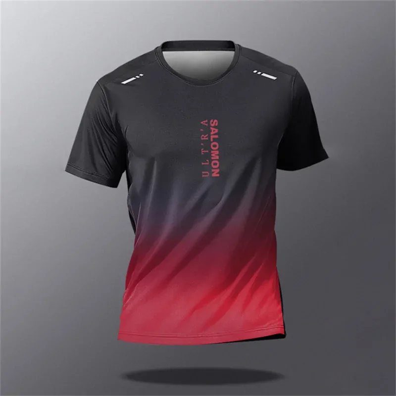 Summer Fashionable and Breathable Badminton Top Quick Drying Men's Boxing Training Sport Shirt Outdoor Casual Running T-shirt