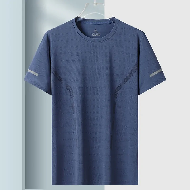 Quick Dry Sport T Shirt Men'S 2024 Short Sleeves Summer T-Shirt Casual White Black OverSize 5XL Top Tees GYM Tshirt Clothes