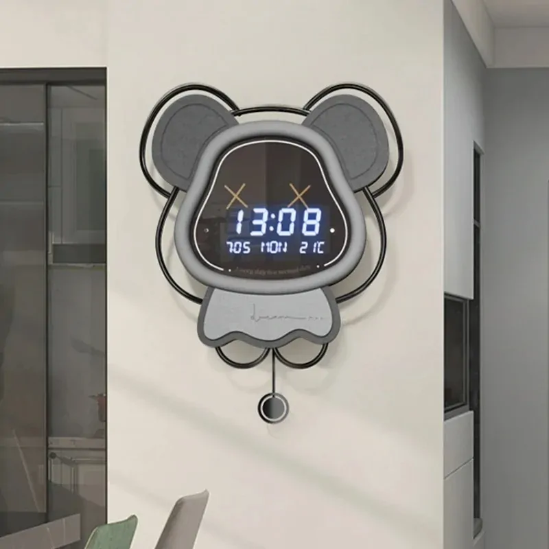 Large Modern Wall Clock with Decorative Painting for Living Room, Bedroom, and Kitchen
