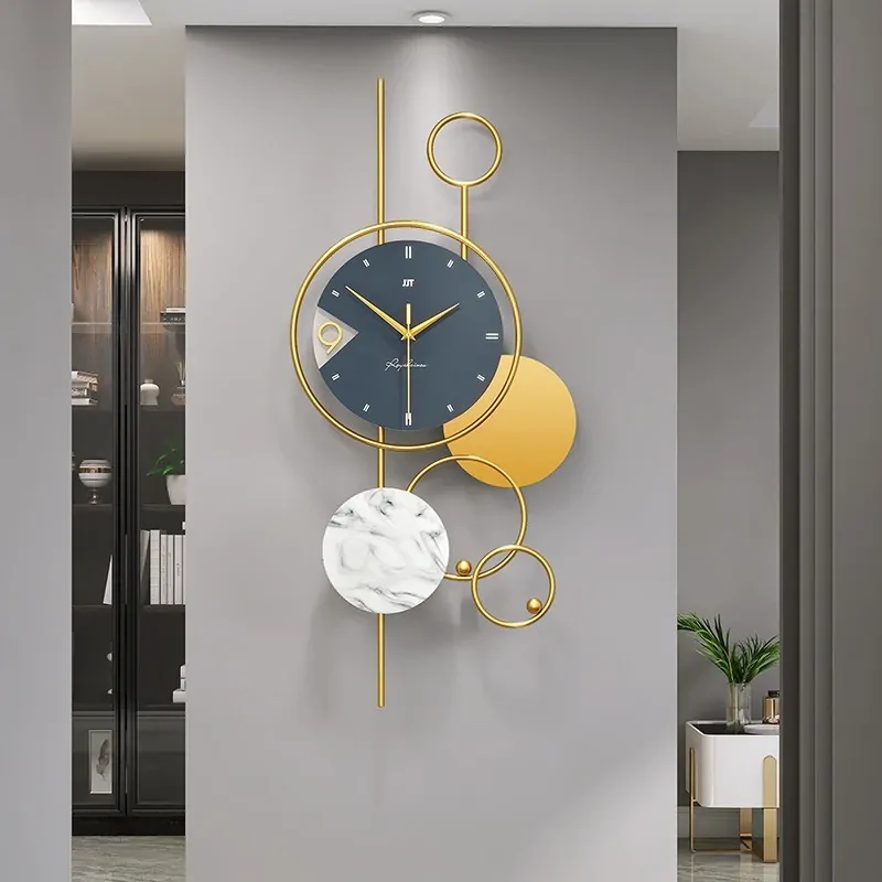 Modern Minimalist Wall Clock, Nordic Style Home Decoration Living Room Artistic Creative Clock, Quietly Ticking Timepiece