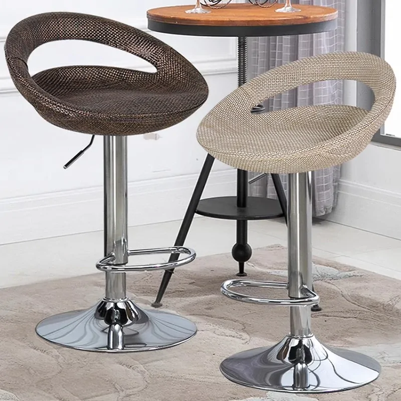 Manicure Nordic Bar Stools Kitchen Barhocker Reception Desk Accent Dining Chairs Office Luxury Swivel Banco Alto Salon Furniture