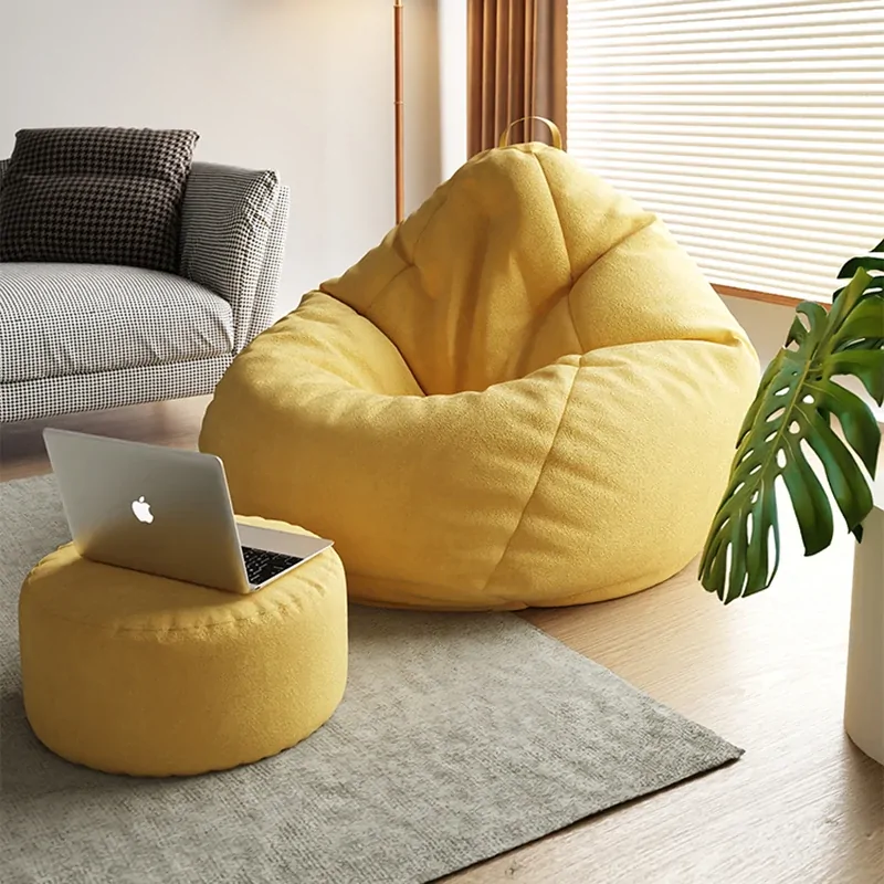 Modern Lazy Lounger Bean Bag Sofa Ideas Design Relax Fabric Floor Single Puffs Bean Bag Sofa Soft Arredamento Household Items