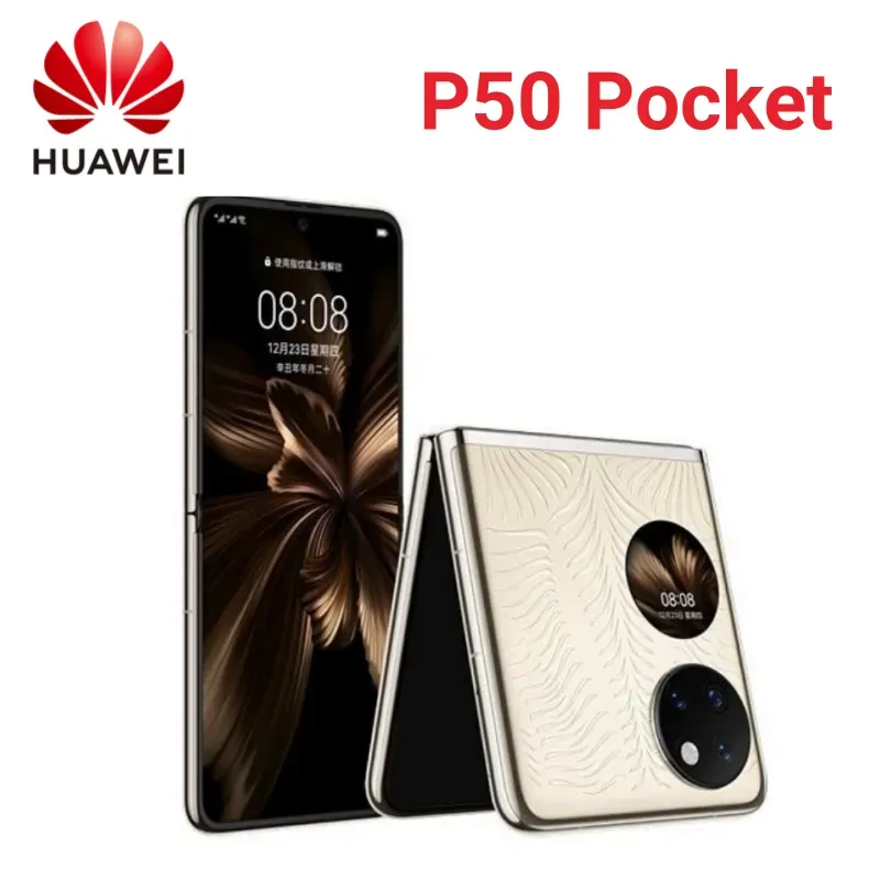 HUAWEI P50 Pocket Smartphone HarmonyOS 6.9 inch Foldable OLED 512GB ROM 4000mAh Mobile phones 40MP Camera Original Cell phone
