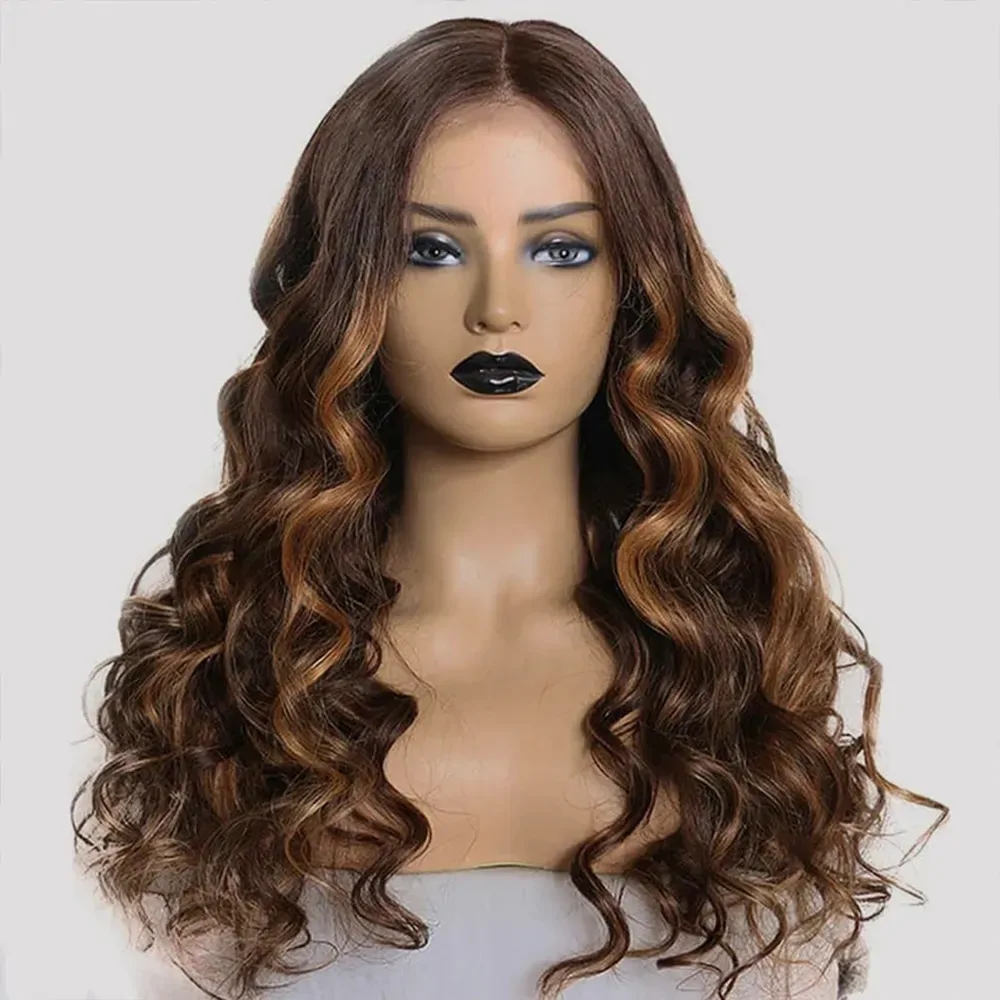 Highlight Wig Human Hair Body Wave Peruvian Remy 13x4 Lace Front Wigs Women 250 Density 4x4 Closure Wig Trnasparent 13x1 T Part