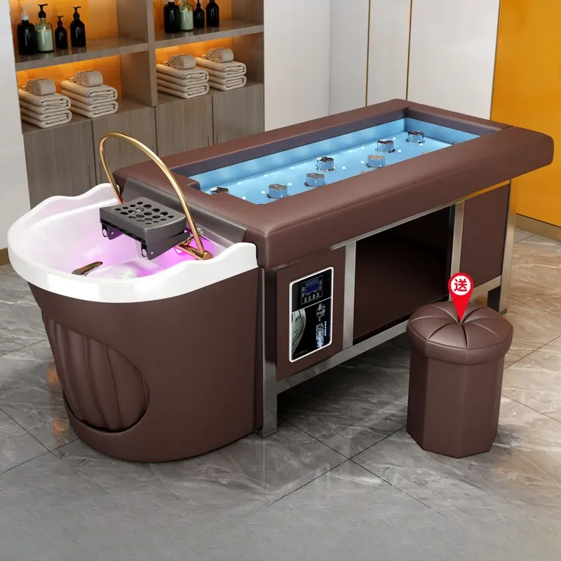 Hairdressing Shampoo Chair Beauty Salon Washbasin Luxury Washing Hair Bed Shampoo Chair Stylist Chaise Coiffure Furniture XY50SC