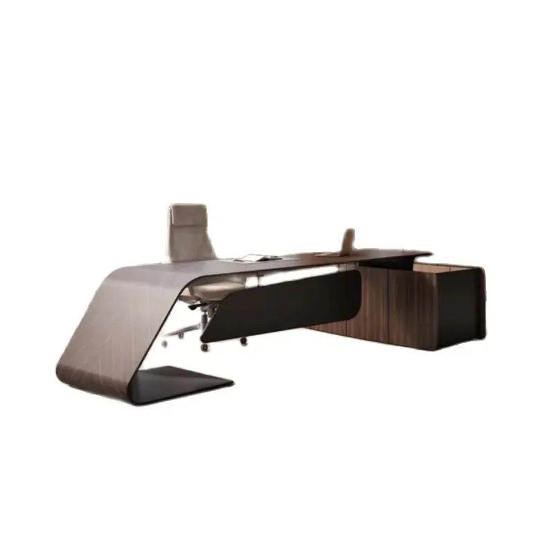 Italian luxury desk customized leather CEO computer desk