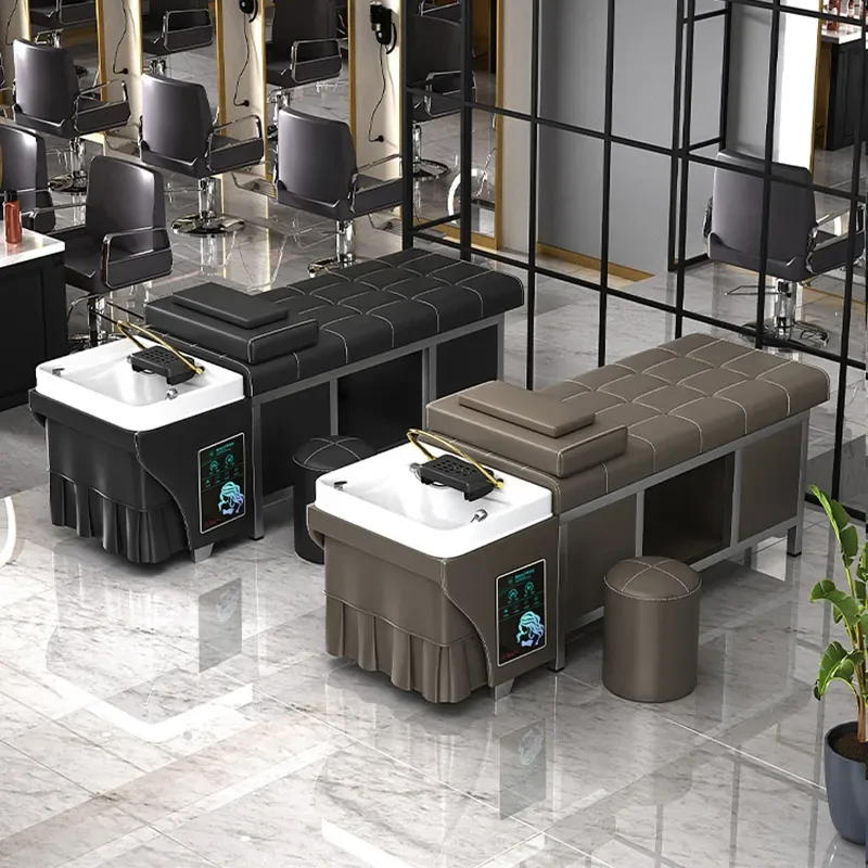 Head Spa Sink Shampoo Chair Salon Reclining Luxury Washing Hair Bed Shampoo Chair Hairdresser Cadeiras Store Furniture XY50SC