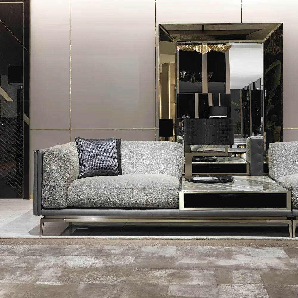 Hot Sale Large Leather Home Luxury Italian Modern Design Furniture Sofa Set L Shape Luxury Sectional Couch Living Room Sofa