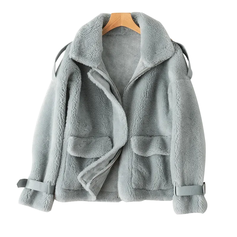 Sheep 100% Wool Jacket Shearling Tops Autumn Winter Coat Women Clothes 2020 Korean Real Fur Coat Female Abrigo Mujer ZT4535