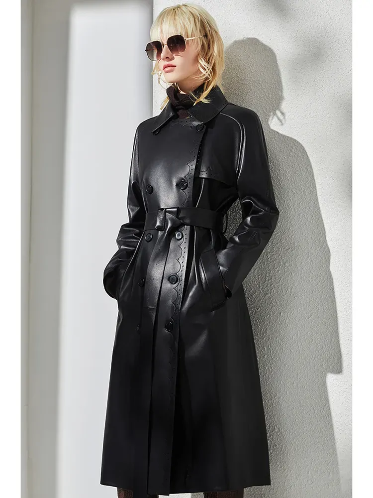 Natural Leather Jackets Woman Sheepskin Coats Lambskin Clothes Fashion 2024 Luxury New In External Clothing Coffee Black