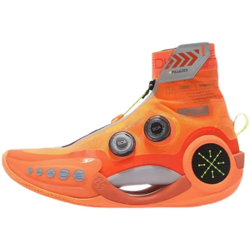 Wade's Way 9 Orange High top Anti slip Practical Basketball Shoe ABER003-6