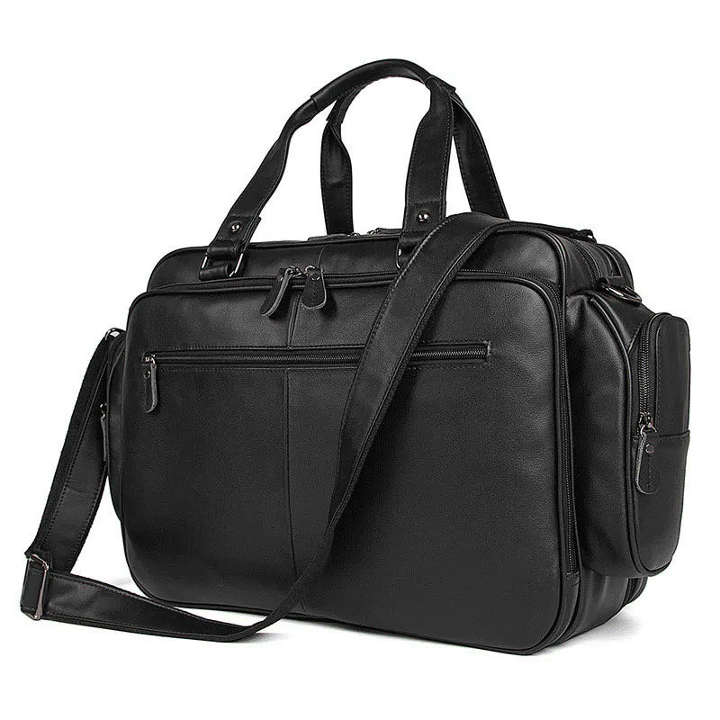 Men Bag Top Grade Genuine Leather Male Briefcase 16 inch Laptop Bag Office Bags Men Zip Messenger Real Leather Bags for Document