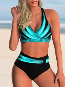 New Women Swimsuit Sexy Women High Waist Bikini Swimwear Female Two Piece Beachwear Printed Bikinis Set Bathing Suit