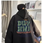 Pullover Hoodies Trendy Brand Sweatshirt Men's Autumn And Winter New Harajuku Hooded Retro Printed Long Sleeves Mens Clothing - Image 6