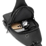 Men's Chest Pack Crossbody Bag Luxury Design Durable PU Leather Handbag Outdoor Chest Bag Men Handbag Shoulder Bag Messenger Bag - Image 6